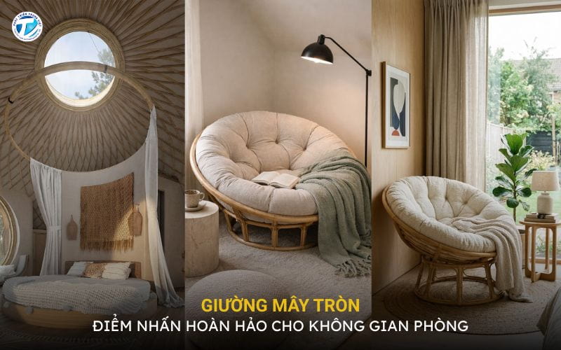 Giường Mây Tròn: Điểm Nhấn Hoàn Hảo Cho Không Gian Phòng